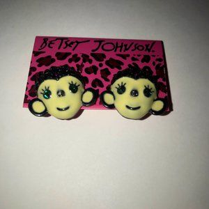 Betsey Johnson Monkey Stud Earrings